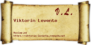 Viktorin Levente névjegykártya
